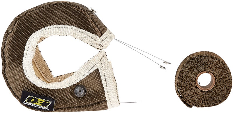 Design Engineering درع تيتانيوم™ توربو من تصميم الهندسة | مجموعة توربو T3 | 19" × 2.5" غلاف حراري لتوربو شاحن | يتضمن غلاف العادم، روابط قفل وسلك - Image 2