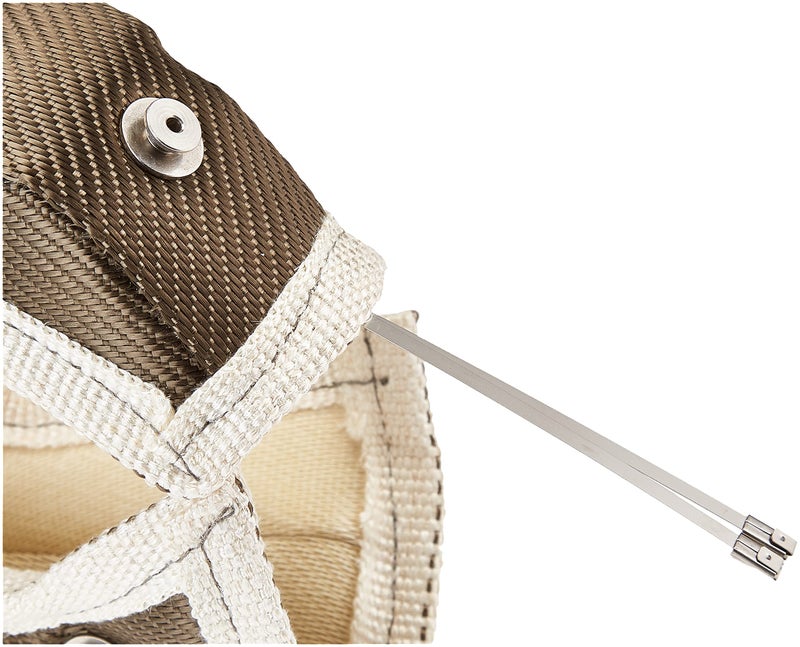 Design Engineering درع تيتانيوم™ توربو من تصميم الهندسة | مجموعة توربو T3 | 19" × 2.5" غلاف حراري لتوربو شاحن | يتضمن غلاف العادم، روابط قفل وسلك - Image 3