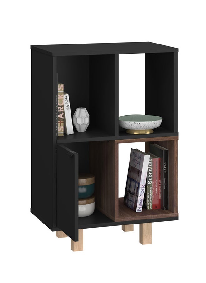 Home Box Wooden Table Cabinet Cupboard  - Mdp 15Mm Color Black/Nutbrown 35 x 53.5 x 80.5 cm  - Image 2