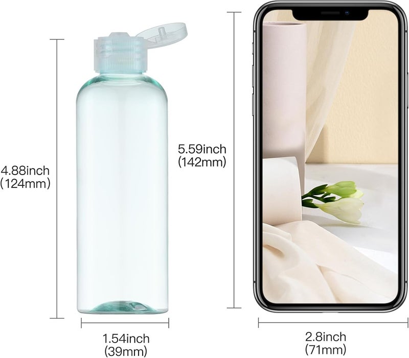 LISAPACK 3.4 oz Travel Bottles for Toiletries, Plastic Travel Size Containers for Shampoo Conditioner TSA Approved, Empty Small Squeeze for Lotion, Leak Proof Mini Liquid Tube Refillable Light Green - Image 5