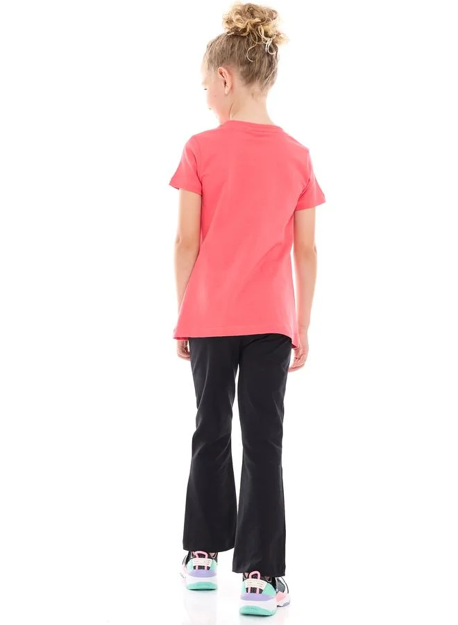 فكتور اند جين Hashtag Heart Graphic T-Shirt & Flared Leggings Set by Styli
