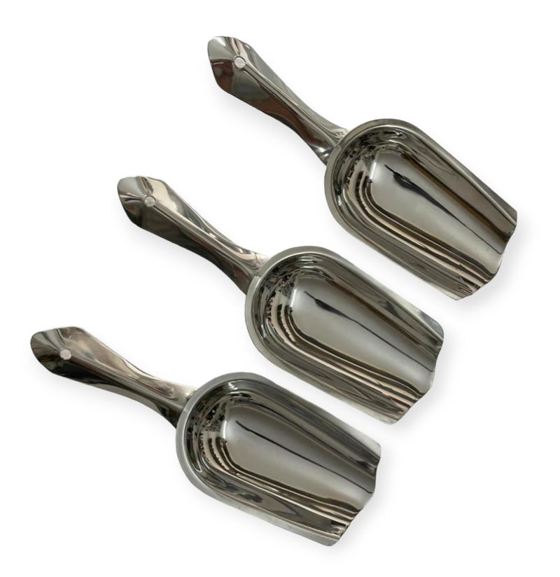 Proniks Stainless Steel Ice Scoop, 3Pack Silver, 2 Ounces Each, Dishwasher Safe - Image 4