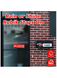 Rubik Please Use Other Door Self Adhesive Sign Sticker 23x7cm, Removable Weather Resistant Reflective Long Lasting Vinyl Decal for Office Stores Schools Indoors and Outdoors (Left Side, Red/White)  - Image 3