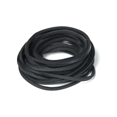 Genique Real/Genuine 3mm Leather Cord 5 Metres, 1/8 inch Leather Strips, Leather Shoe Laces, for Boot Laces, Necklace, Bracelets, Jewelry Making, Crafting, Baseball Glove Repair (Black, 3MM) - Image 2