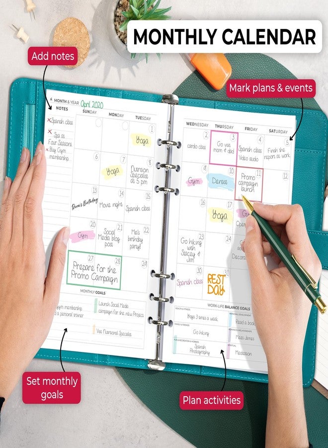 Clever Fox Weekly Planner Binder - Goal Setting Planner for Time Management & Weekly Tasks - Work & Life Organizer with To Do List & Habit Tracker - Undated, 7″ x 9″ Hardcover (Turquoise) - Image 4
