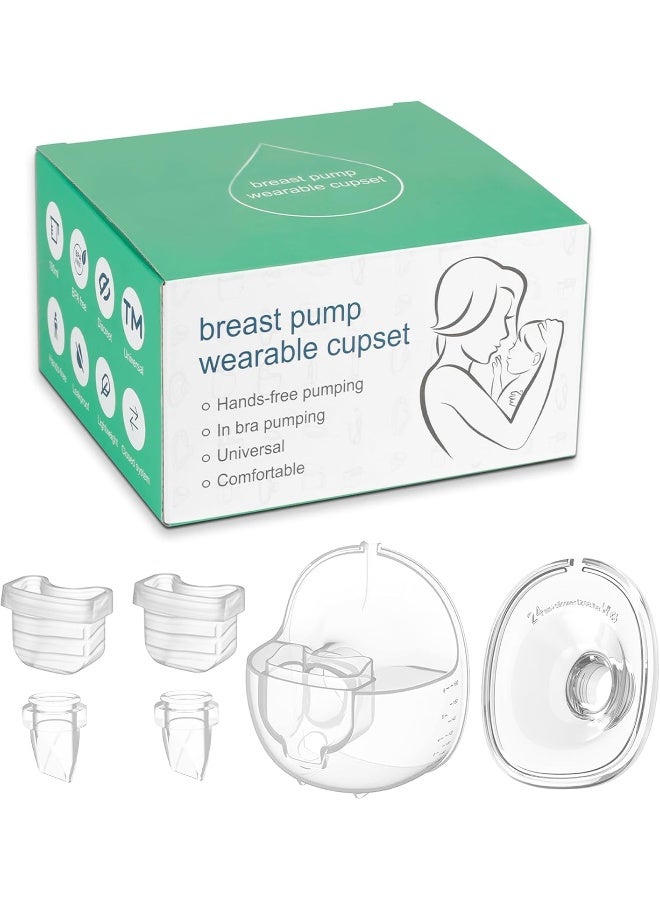 PDFans Wearable Breast Pump Accessories Milk Collector Cup Replacement Parts Flange 24mm Compatible with Mommed TSRETE Missaa Mumgaroo S21/S19/S18 Pump, Bonus 1pcs Duckbill Valve&Silicone Diaphragm - Image 1