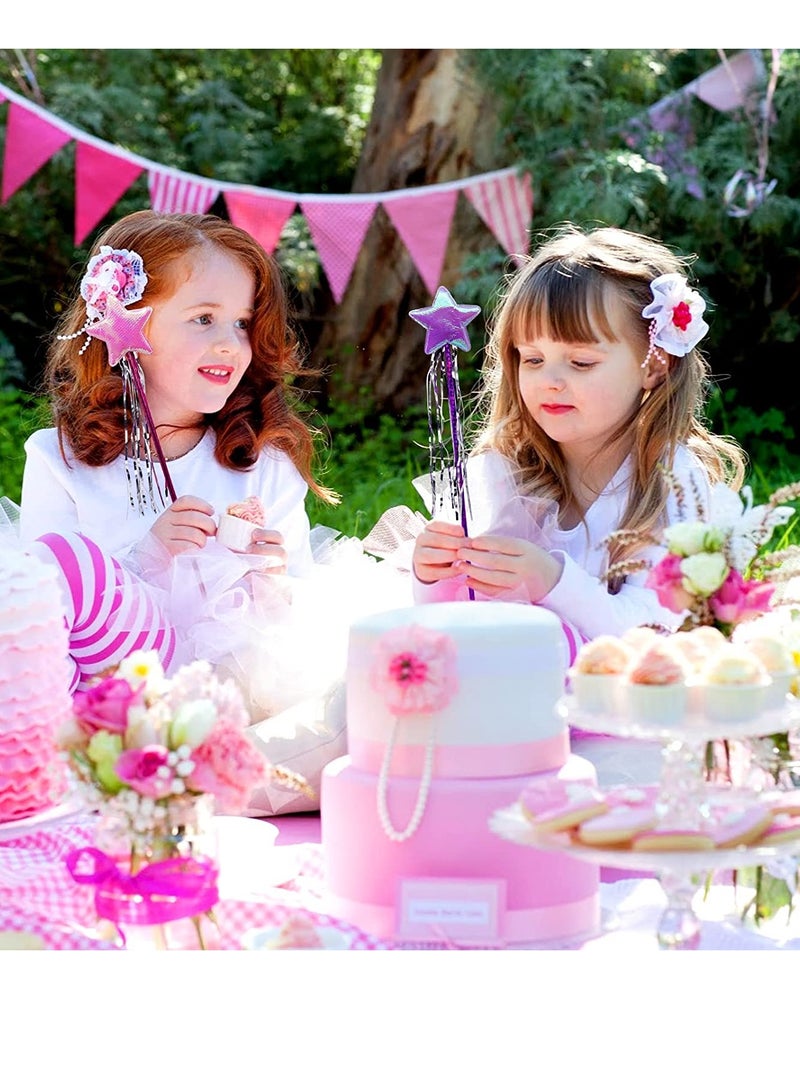 SYOSI 20 Pieces Princess Star Fairy Wand for Girls  Decorations Kid Pretend Play Birthday Party Favors for Girls Fairy Stick Birthday Party Supplies Baby Shower Decor Party PropsRandom Color - Image 2