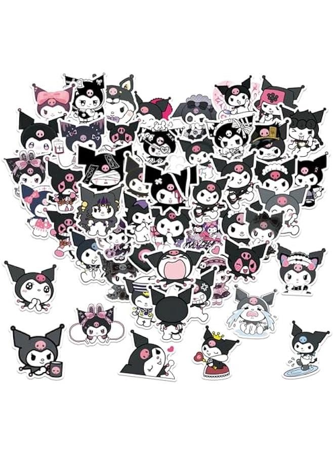 Arabest 50pcs Cartoon Anime Stickers Pack,Vinyl Waterproof Kuromi Decals for Kids,Cute Sticker for Laptop Water Bottles, Cartoon Graffiti for Teens Girls Adults Kids, Toddlers - Image 1