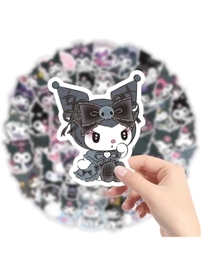 Arabest 50pcs Cartoon Anime Stickers Pack,Vinyl Waterproof Kuromi Decals for Kids,Cute Sticker for Laptop Water Bottles, Cartoon Graffiti for Teens Girls Adults Kids, Toddlers - Image 3
