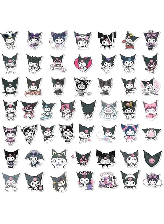 Arabest 50pcs Cartoon Anime Stickers Pack,Vinyl Waterproof Kuromi Decals for Kids,Cute Sticker for Laptop Water Bottles, Cartoon Graffiti for Teens Girls Adults Kids, Toddlers - Image 5
