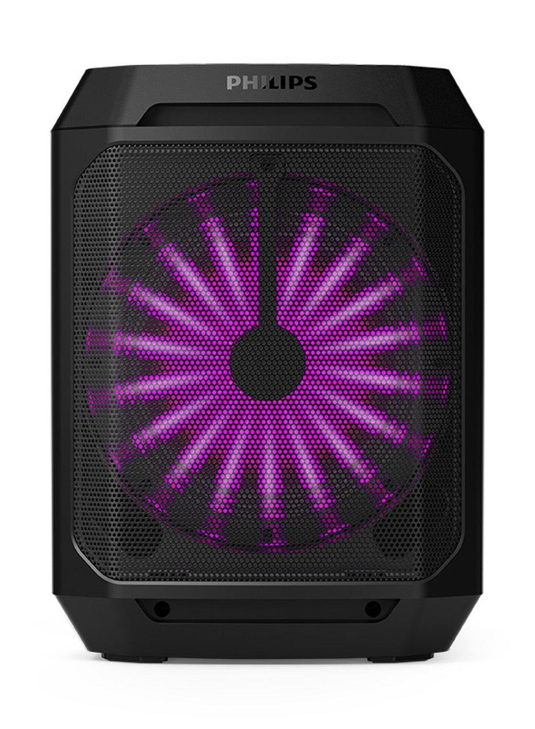 Philips TAX2208 Bluetooth Party Speaker | Deep Bass, LED Light Effects, Portable Karaoke Speaker with Mic Input | Powerful Wireless Home & Outdoor Sound Black