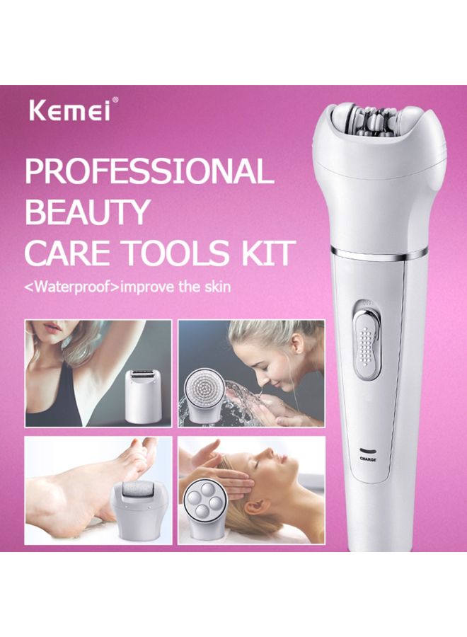 NIBEMINENT Electric Epilator And Heads Kit White/Silver - Image 4