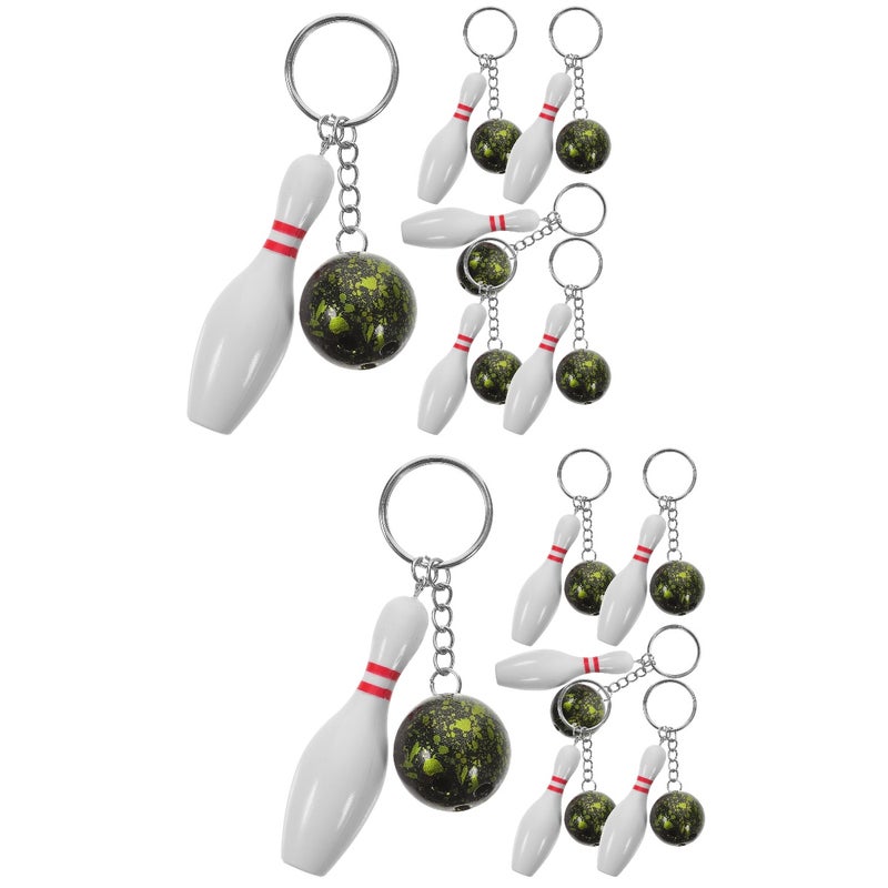 12 pcs Bowling Pin Keychain Bowling And Pin Keychain Bowling Gifts for Kids and Adults - Image 1