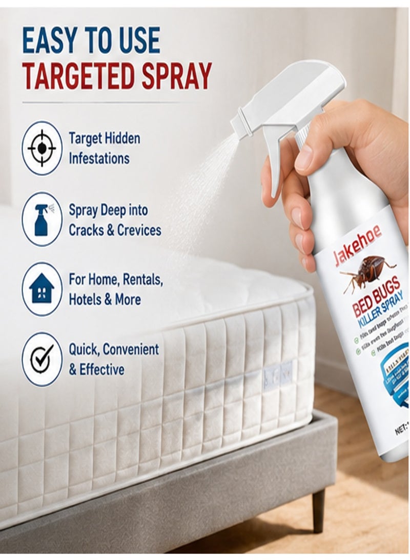 Jakehoe 120ML Powerful Bed Bug Killer Spray Kill Bedbugs & Eggs Long Lasting Home Pest Remover - Image 4