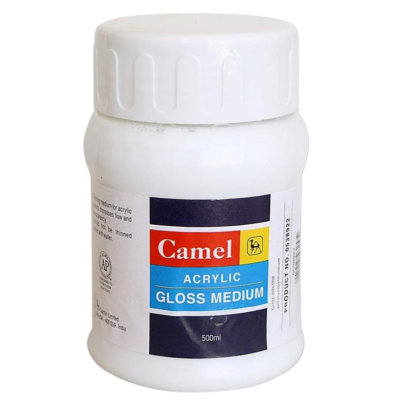 Camel Acrylic Gloss Medium (500Ml), Brown - Image 1