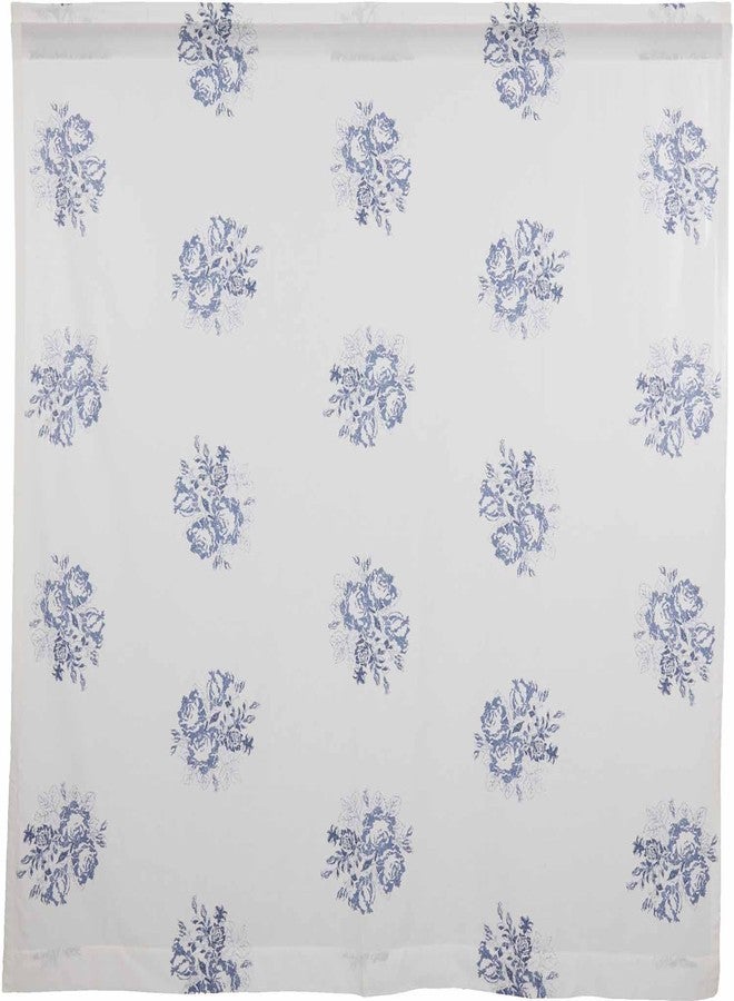 Piper Classics Lydia Blue Shower Curtain, 72" L x 72" W, Vintage Farmhouse, Cottage Style Floral Bathroom Décor - Image 4