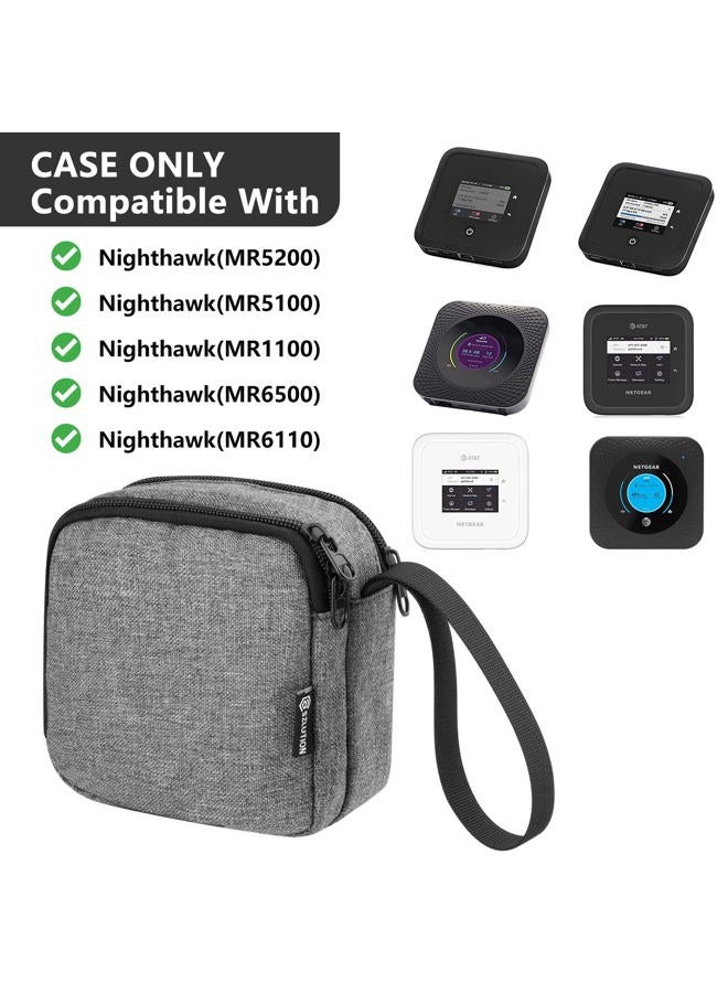 CaSZLUTION Travel Case Replacement for NETGEAR Nighthawk M5 5G Mobile Hotspot with WiFi 6 (MR5200, MR5100)/ M6 (MR6110)/ M6 Pro (MR6500)/ Mobile Hotspot 4G LTE Router MR1100 Storage Bag - Case Only - Image 3