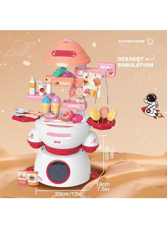 32pcs dessert making toy set kitchen countertop,cream toys, candies for children to play with, indoor toys with candies, ice cream lollipops, chocolate, large storage set for children's education toys, suitable for boys and girls over 3 years old  - Image 3