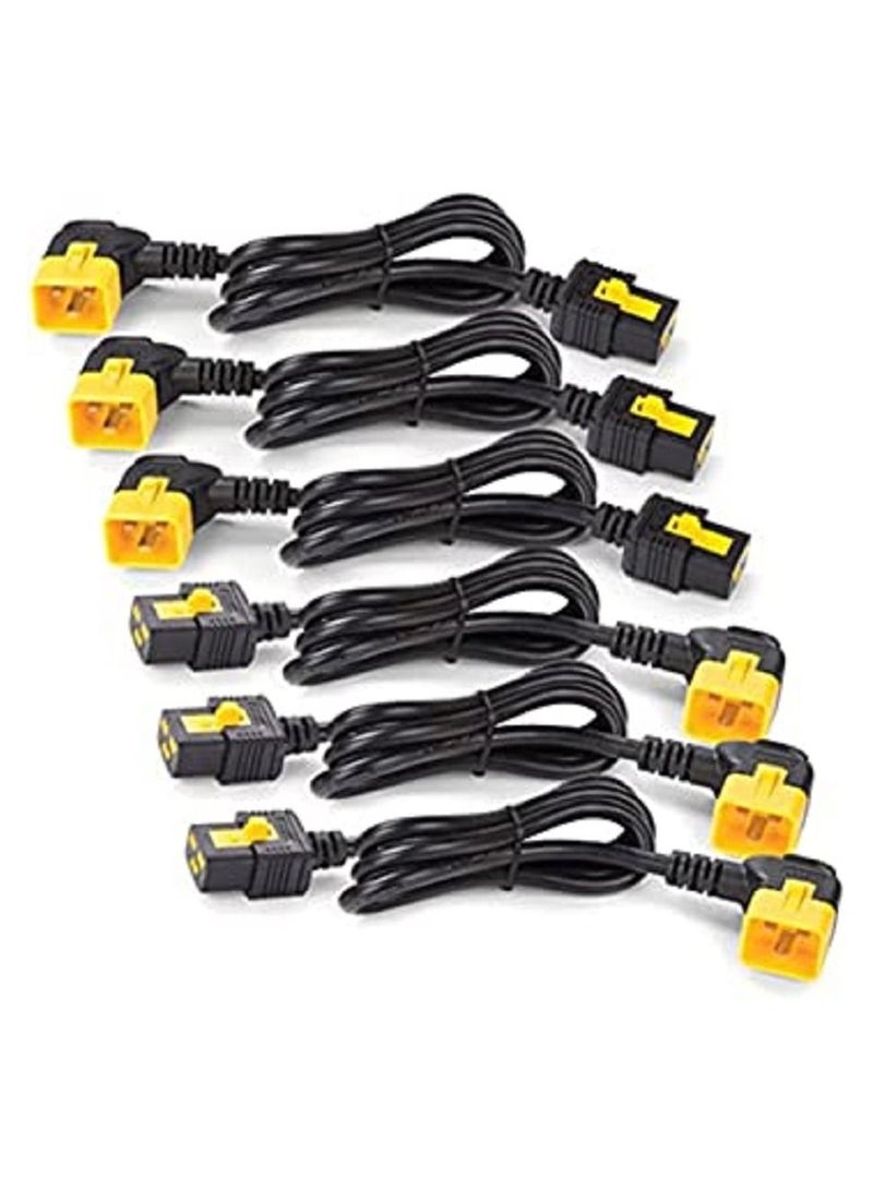 APC سلك الطاقة قابل للقفل، من C19 إلى C20 (90 درجة)، بطول 1.8 متر