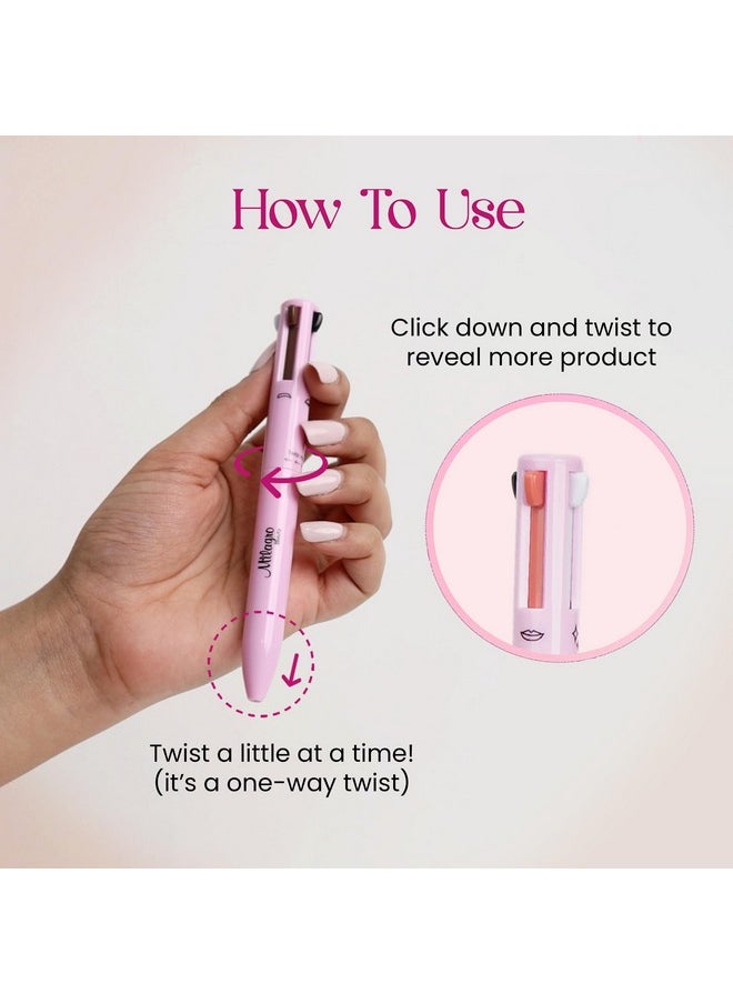 Milagro Beauty 4-In-1 Makeup Pen, Smudgeproof & Waterproof Eyeliner, Lip Liner, Highlighter & Eyebrow Pencil With Rich Color Payoff, 24-Hour Long Stay  - Image 4