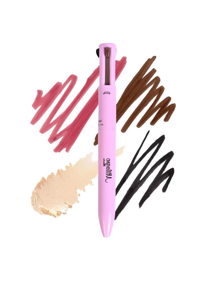 Milagro Beauty 4-In-1 Makeup Pen, Smudgeproof & Waterproof Eyeliner, Lip Liner, Highlighter & Eyebrow Pencil With Rich Color Payoff, 24-Hour Long Stay  - Image 1