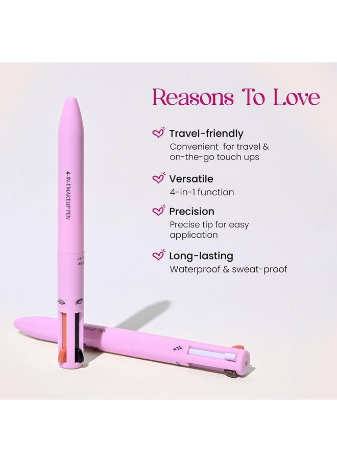 Milagro Beauty 4-In-1 Makeup Pen, Smudgeproof & Waterproof Eyeliner, Lip Liner, Highlighter & Eyebrow Pencil With Rich Color Payoff, 24-Hour Long Stay  - Image 2