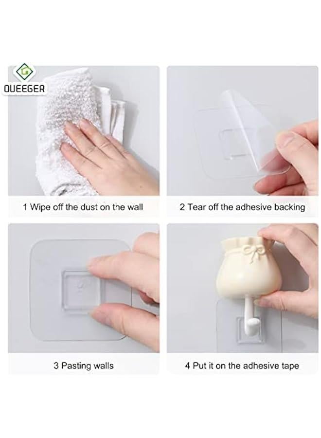 Set of 4 Adhesive Cat Key Holder Hooks for Cute Room Decor, Heavy Duty Wall Mounted Coat Hooks for Towel, Backpack, Hat, Scarf Hanging Decor.  - Image 5