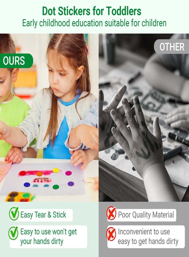 Dreecy 1/2 Inch Colored Dot Stickers, 4800 PCS Round Sticker Labels, Writable Small Circle Stickers with Strong Adhesion & No Residue, Easy to Remove for Pricing, Organizing, Crafts & Toddlers (10 Colors) - Image 4
