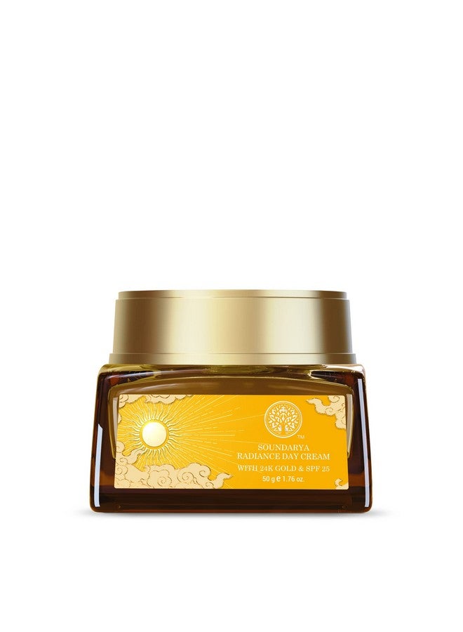 فورست اسينشالز كريم سونداريا راديانس النهاري مع ذهب عيار 24 وعامل حماية من الشمس 25 | حمض الهيالورونيك وفيتامين سي والباكوتشيول | مرطب للوجه مضاد للشيخوخة لبشرة متوهجة | للبشرة العادية والجافة والمختلطة - Image 1