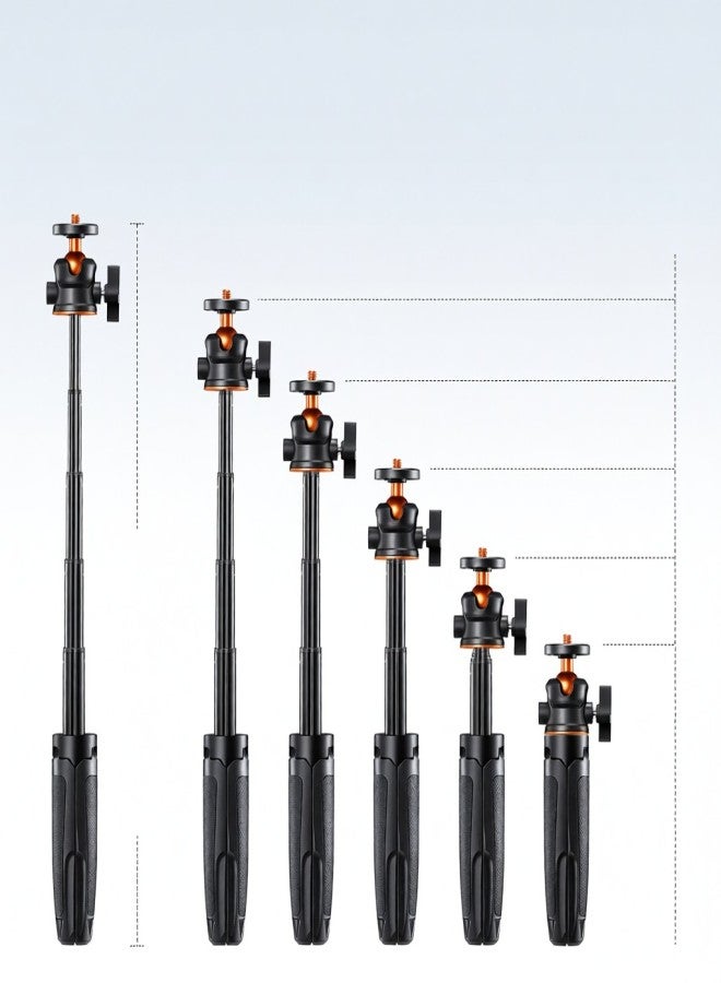 K&F CONCEPT Portable Extendable Selfie Stick Tripod Aluminum Alloy 1/4 In Screw 2kg Load Capacity with Phone Holder Remote Shutter Replacement for iPhone 15/14/13/12 Mirrorless Camera Vlog Live - Image 5