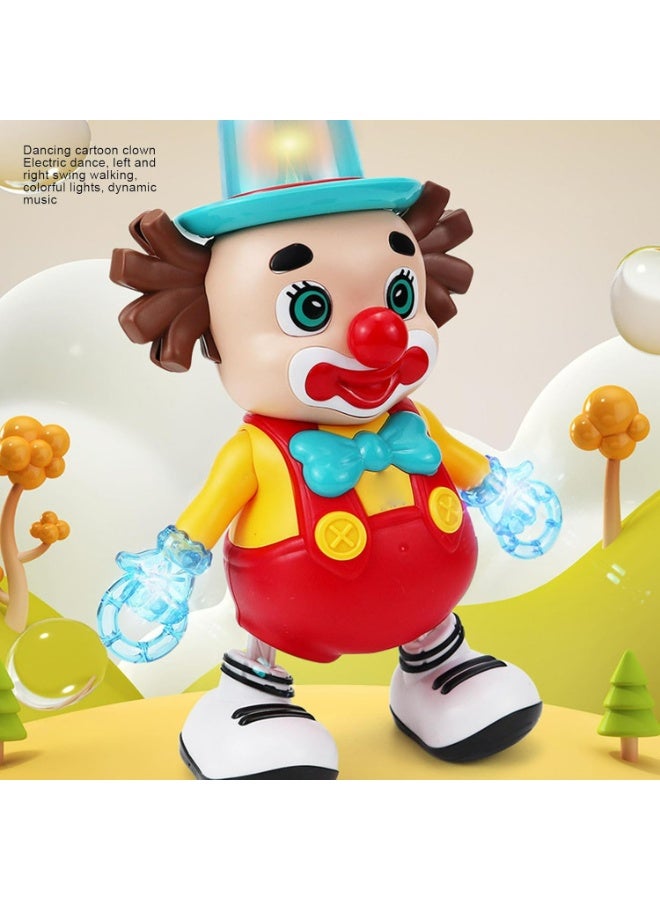Generic (Unbranded) Dancing Clown Toy with Music and Light, Adorable Cartoon Early Learning Clown Dancing Music Toy Battery Powered Left and Right Swaying Light Up Infant Musical Toy for Toddlers - Image 3
