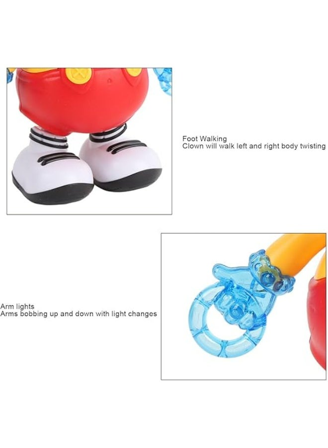 Generic (Unbranded) Dancing Clown Toy with Music and Light, Adorable Cartoon Early Learning Clown Dancing Music Toy Battery Powered Left and Right Swaying Light Up Infant Musical Toy for Toddlers - Image 4