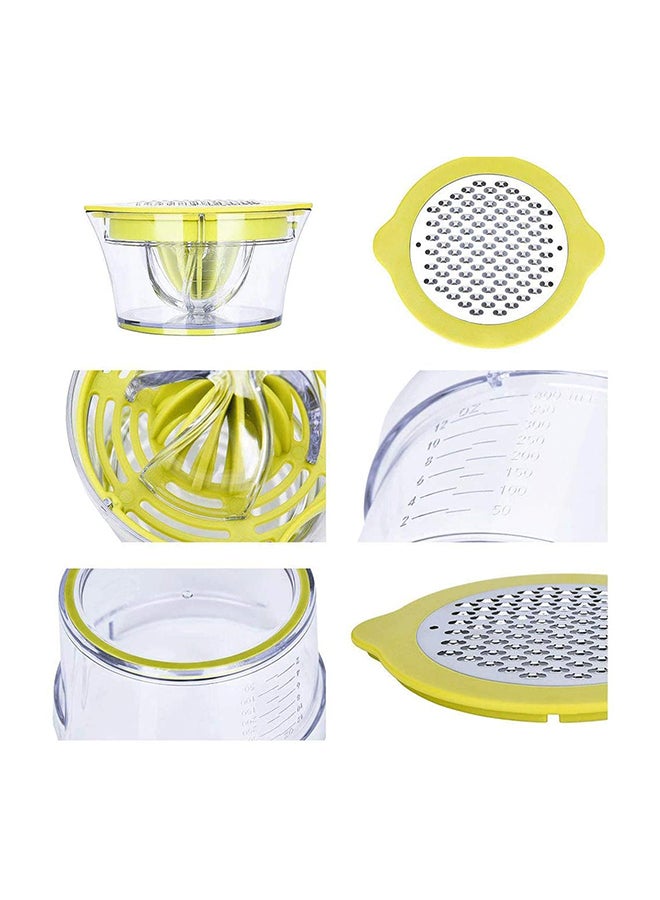 Citrus Lemon Orange Juicer Manual Hand Squeezer with Built-in Measuring Cup and Grater, 12OZ, Green green  - Image 3