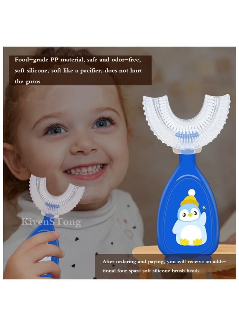 2 Pieces U-Shaped Toothbrush Kids, Manual Whole Mouth for Age 2-6, 360° Oral Teeth Cleaning Design - Image 4