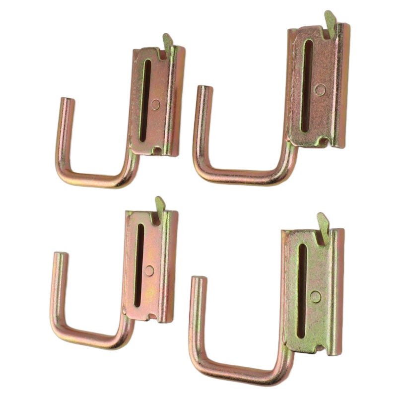 E Track Hooks 1,200 Lbs Load Capacity Rust-Resistant Premium Metal J Hook Accessories - Easy 3-Second Install Universal Fit Multifunction Hooks for RV Marine Pickup Truck Enclosed Trailer Warehouse St - Image 1