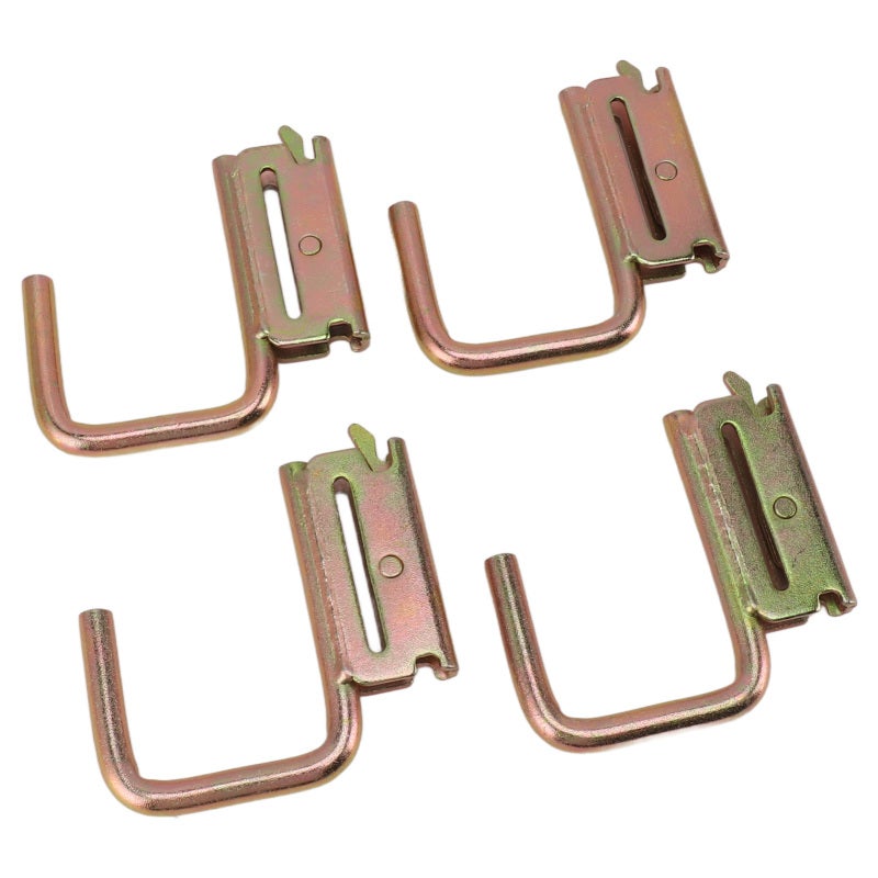 E Track Hooks 1,200 Lbs Load Capacity Rust-Resistant Premium Metal J Hook Accessories - Easy 3-Second Install Universal Fit Multifunction Hooks for RV Marine Pickup Truck Enclosed Trailer Warehouse St - Image 5