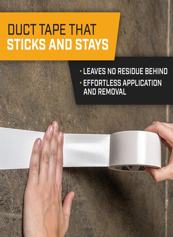 Lockport Duct Tape Heavy Duty Waterproof,20 Yards x 2 Inch,Strong Adhesive Roll for Indoor & Outdoor Repair,No Residue,Tear by Hand - Duct Tape Bulk Value (White, 3-Pack) - Image 4