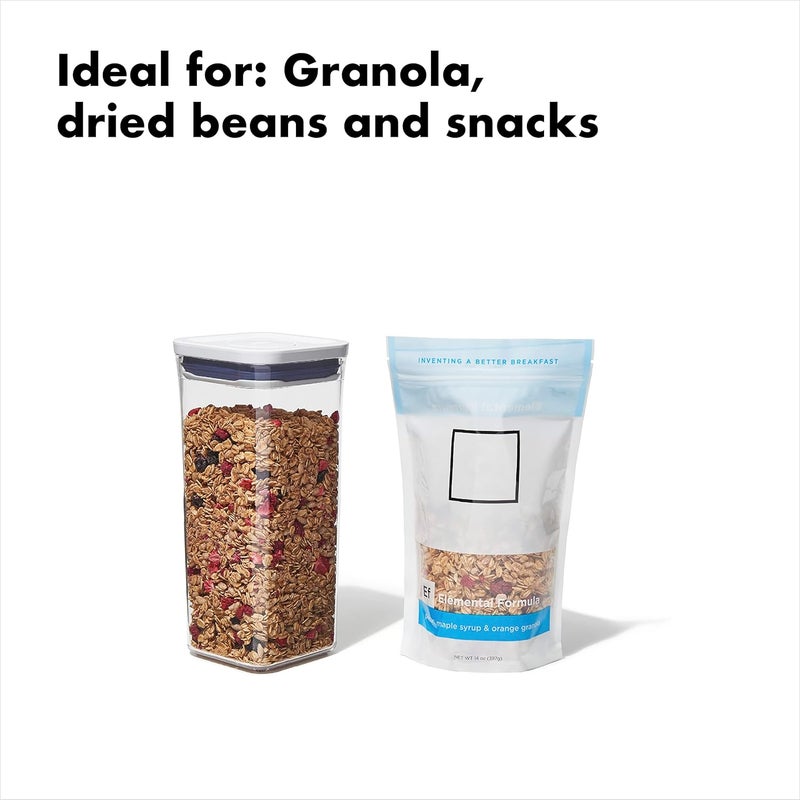 OXO Good Grips Pop Container - Airtight Food Storage - 1.7 Qt For Dried Beans And More,Transparent - Image 3