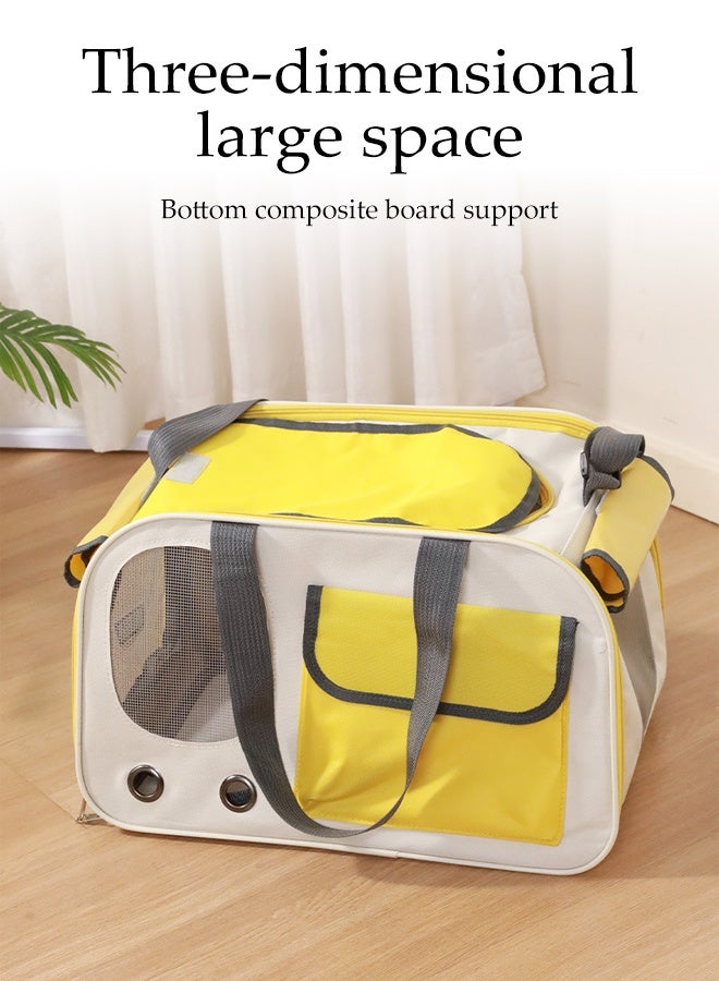 DUNISO Portable Pet Carrier Bag Foldable Soft Sided Pet Travel Carrier Bag with Adjustable Shoulder Strap Breathable Comfortable Large Capacity Top Load Pet Transport Bag for Small and Medium-sized Cats and Pets - Image 5