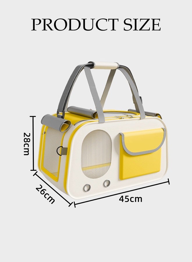 DUNISO Portable Pet Carrier Bag Foldable Soft Sided Pet Travel Carrier Bag with Adjustable Shoulder Strap Breathable Comfortable Large Capacity Top Load Pet Transport Bag for Small and Medium-sized Cats and Pets - Image 4