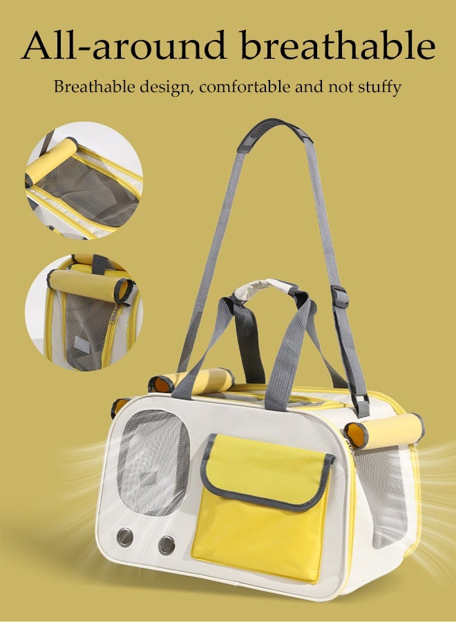DUNISO Portable Pet Carrier Bag Foldable Soft Sided Pet Travel Carrier Bag with Adjustable Shoulder Strap Breathable Comfortable Large Capacity Top Load Pet Transport Bag for Small and Medium-sized Cats and Pets - Image 3