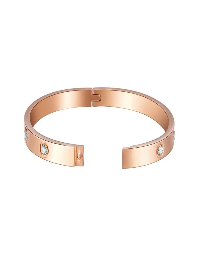 MEENAZ bracelet for women Stylish Bangles for women Adjustable Anti Tarnish Bracelet for girls rose gold Kada for Women Accessories Anti Tarnish Jewellery Stainless Steel Cuff Bracelet gifts Combo - Image 3