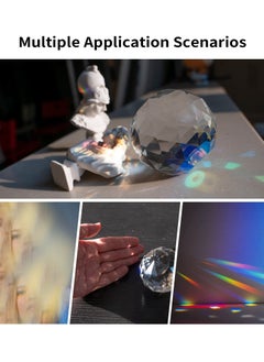 Y&D Photography Prism Optical Crystal Glass Ball Filter with 1/4" Thread Mount Portable 60mm Rainbow Prism for Photos and Teaching Light Spectrum Physics  - Image 2