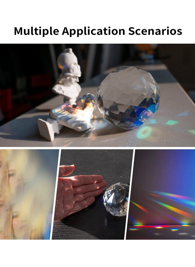 واي آند دي Photography Prism, Optical Crystal Glass Ball Filter with 1/4" Thread Mount, Portable 60mm Rainbow Prism for Photos and Teaching Light Spectrum Physics  - Image 2