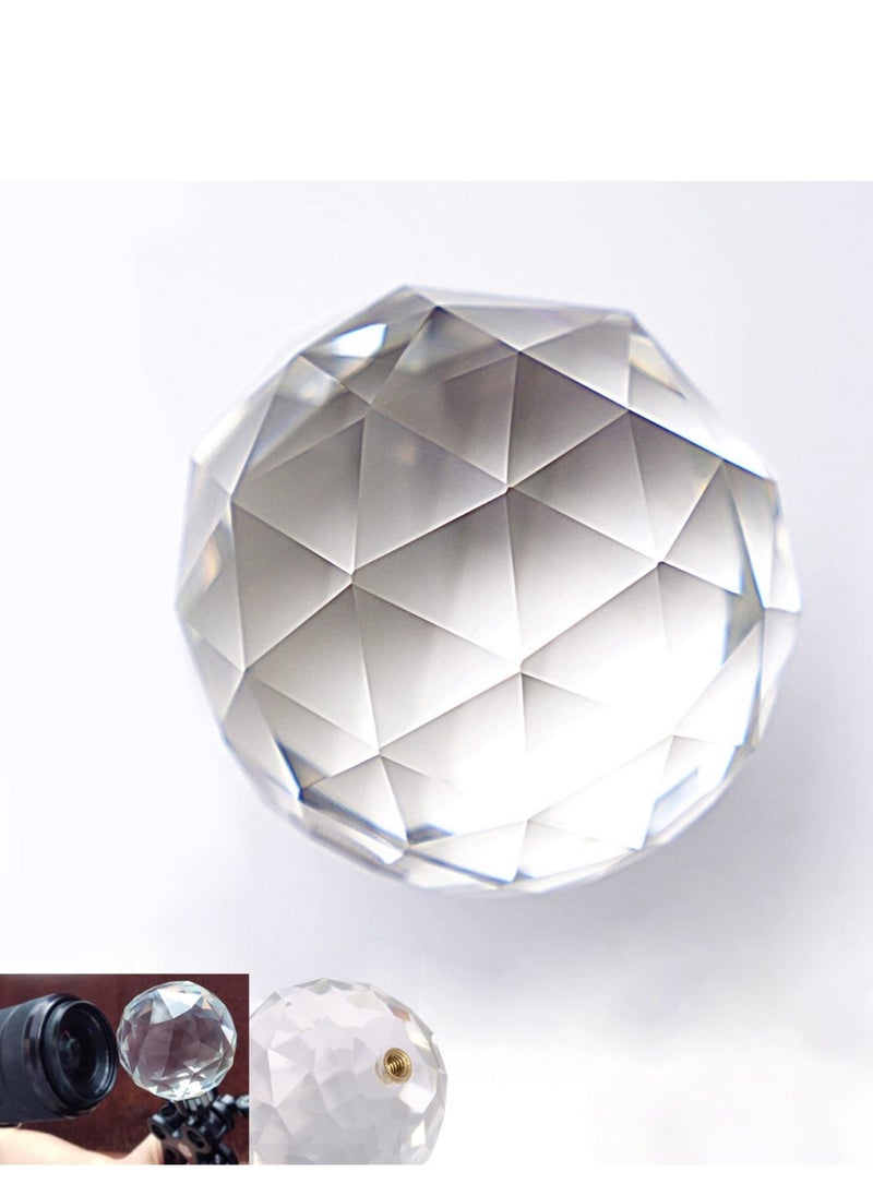 واي آند دي Photography Prism, Optical Crystal Glass Ball Filter with 1/4" Thread Mount, Portable 60mm Rainbow Prism for Photos and Teaching Light Spectrum Physics  - Image 1