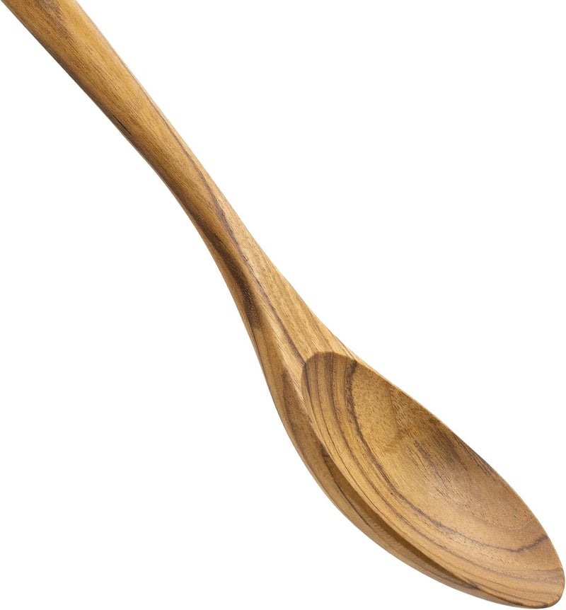 FAAY 13.5" Teak Cooking Spoon, Wooden Spoon, Mixing Spoon Handcraft from Teak | Healthy and High Moist Resistance for Non Stick Cookware - Image 4