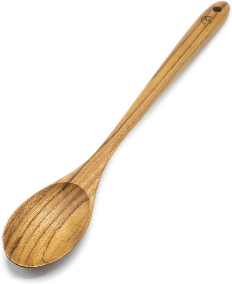 FAAY 13.5" Teak Cooking Spoon, Wooden Spoon, Mixing Spoon Handcraft from Teak | Healthy and High Moist Resistance for Non Stick Cookware - Image 1