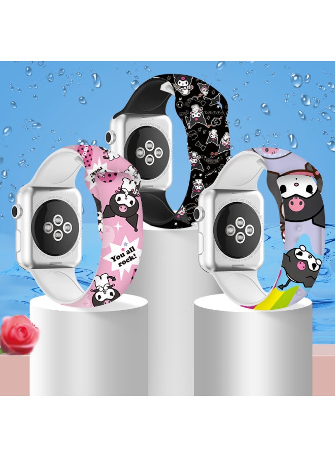 Sanliou Coolomi Printed Strap Suitable For AppleS8765432SE Generation Full Series For AppleWatch-Color:05#-Specifications:42/44/45/49MM - Image 5