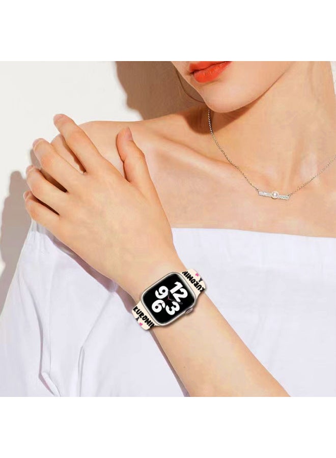 Sanliou Coolomi Printed Strap Suitable For AppleS8765432SE Generation Full Series For AppleWatch-Color:05#-Specifications:42/44/45/49MM - Image 4