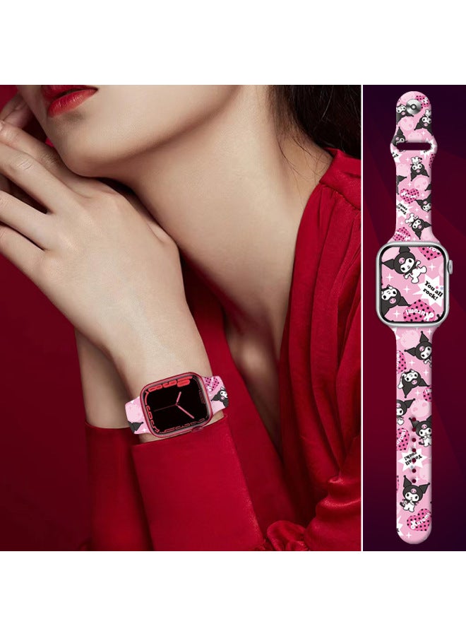 Sanliou Coolomi Printed Strap Suitable For AppleS8765432SE Generation Full Series For AppleWatch-Color:05#-Specifications:42/44/45/49MM - Image 3